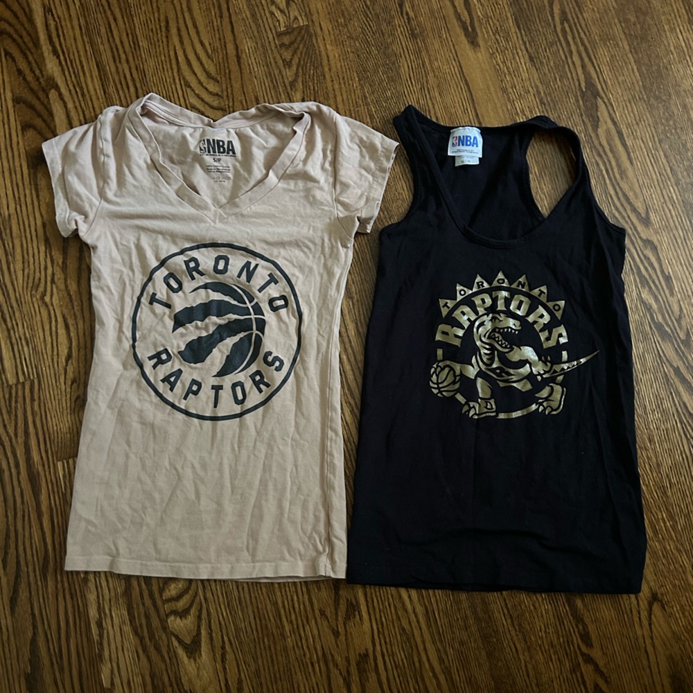 NBA Raptors Tank Tops - Black and Tan